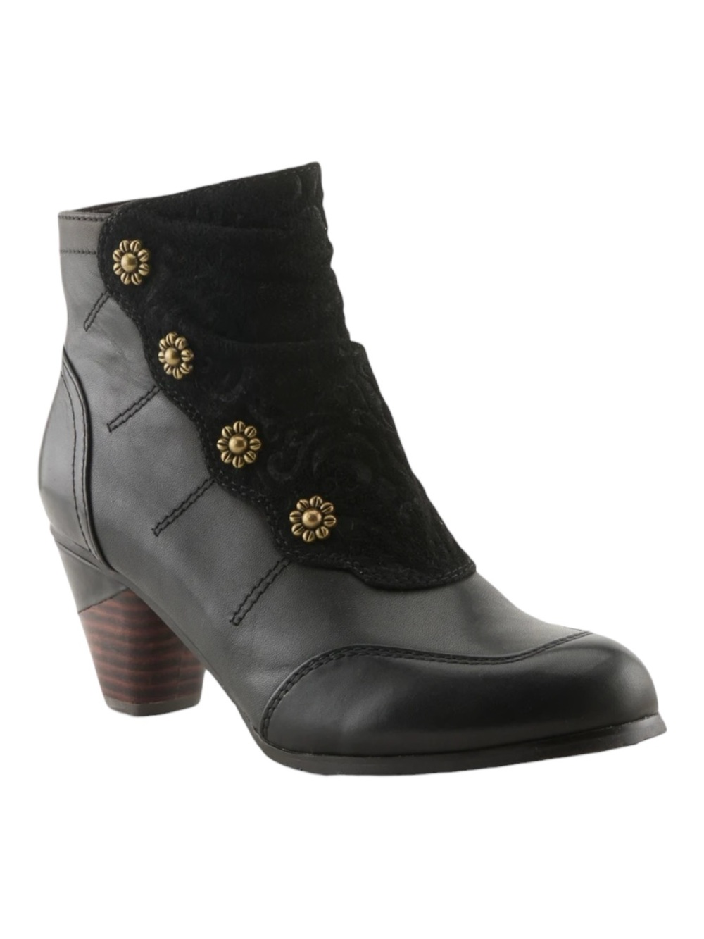 L’Artiste Spring Step Belgard Black Ankle Boots